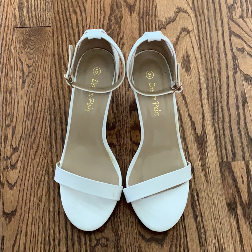 White Strappy Heels